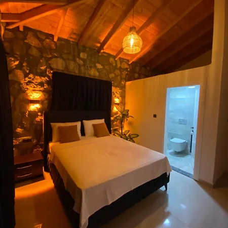 别墅 Luxury Stone House With Turkish Hamam, Sauna, Indoor And Outdoor Pool In Fethiye *
