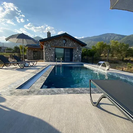 别墅 Luxury Stone House With Turkish Hamam, Sauna, Indoor And Outdoor Pool In Fethiye *