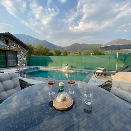 别墅 Luxury Stone House With Turkish Hamam, Sauna, Indoor And Outdoor Pool In Fethiye