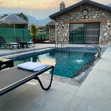 Villa Luxury Stone House With Turkish Hamam, Sauna, Indoor And Outdoor Pool In Fethiye