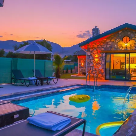 Villa Luxury Stone House With Turkish Hamam, Sauna, Indoor And Outdoor Pool In Fethiye Mugla