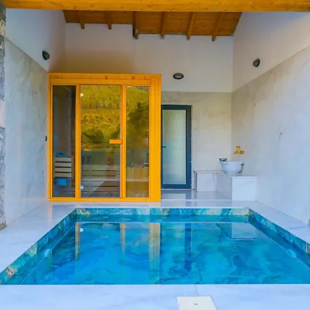 Luxury Stone House With Turkish Hamam, Sauna, Indoor And Outdoor Pool In Fethiye Muğla