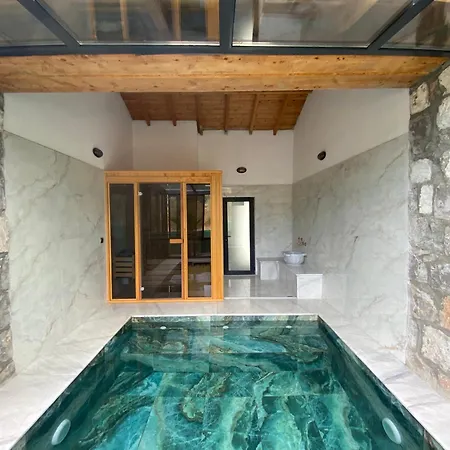 Villa Luxury Stone House With Turkish Hamam, Sauna, Indoor And Outdoor Pool In Fethiye